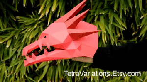 Dragon Puppet 2.0 Red Action Gif